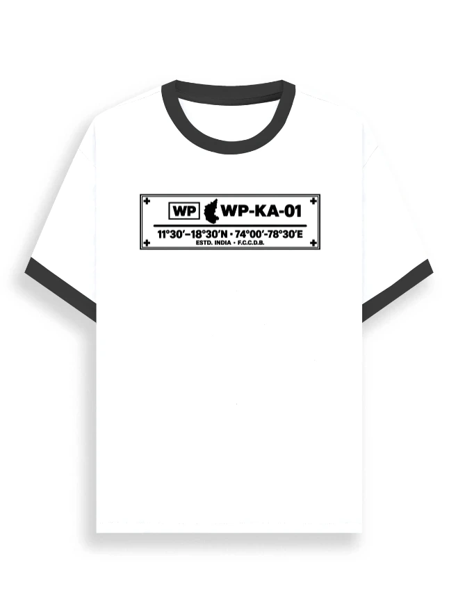Karnataka positive ringer tee, centred chest classification panel