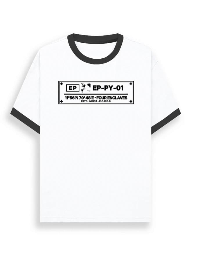 Puducherry positive ringer tee, centred chest classification panel
