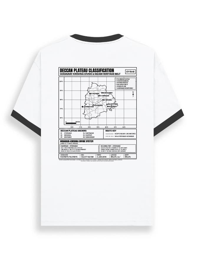 Telangana positive ringer tee, full territorial survey plate