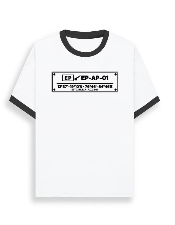 Andhra Pradesh positive ringer tee, centred chest classification panel