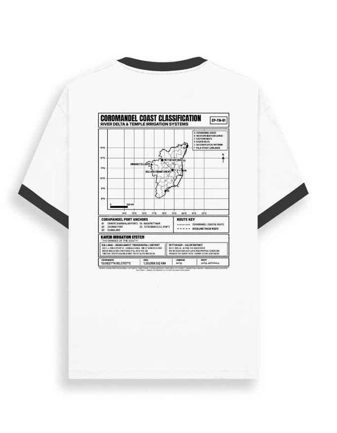 Tamil Nadu positive ringer tee, full territorial survey plate